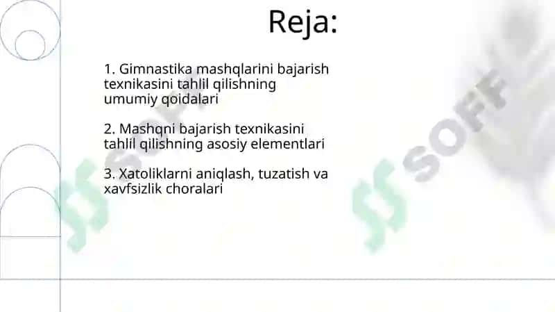 Gimnastika mashqlarini bajarish texnikasini tahlil qilishning umumiy qoidalari 2