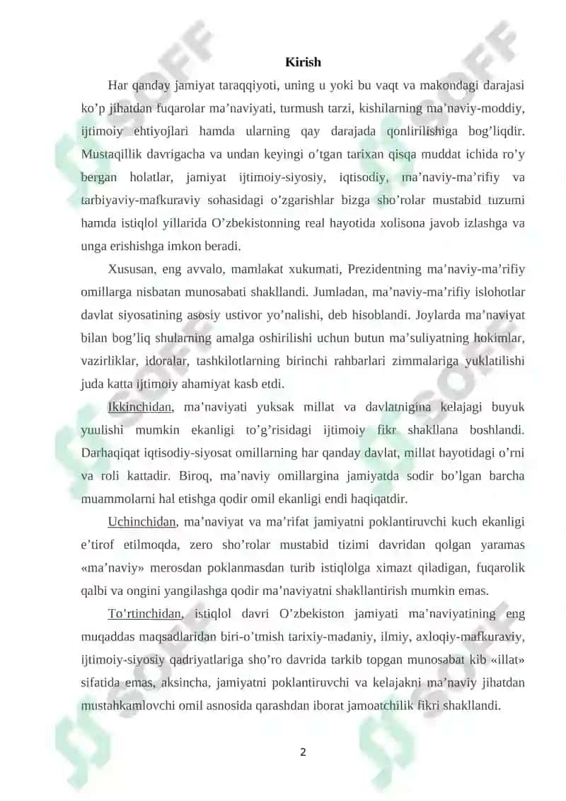 MA’NAVIY-MA’RIFIY ISLOHOTLAR – JAMIYAT TARAQQIYOTINING USTIVOR YO‘NALISHI SIFATIDA. 2