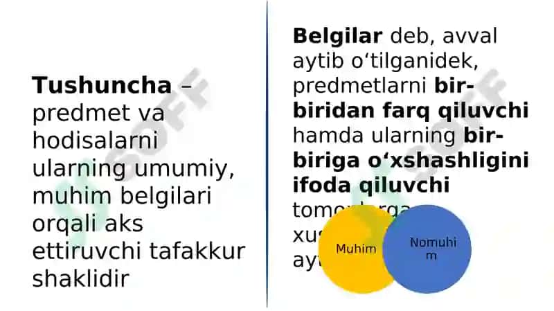 Tafakkur shakllari: tushuncha, hukm va xulosa 2