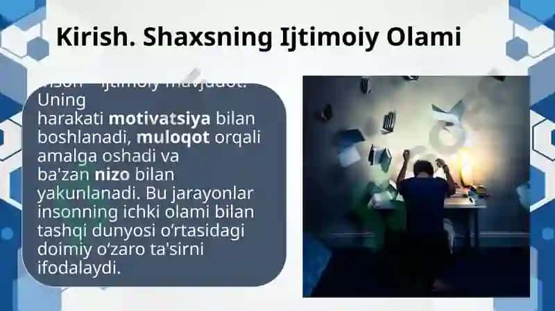Faoliyat va motivatsiya. Muloqot. Shaxslar aro ziddiyatlar. Nizo psixalogiyasi. 2