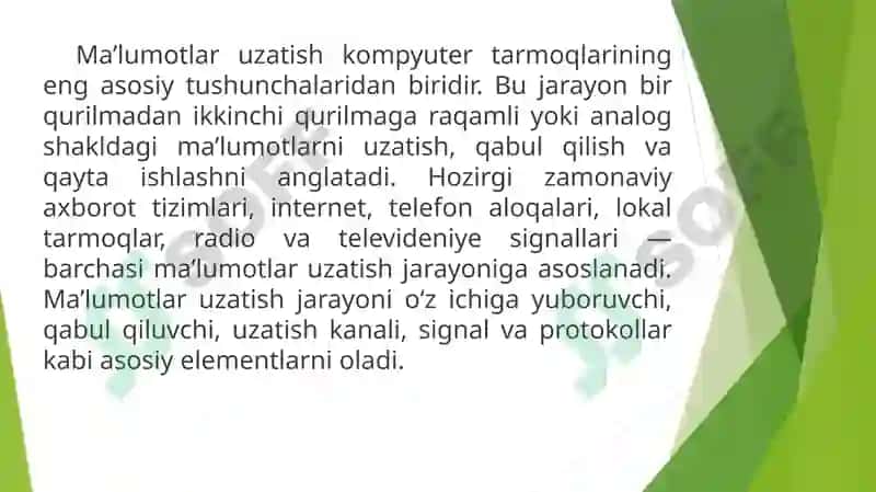 Kompyuter tarmoqlari fanining predmeti 2