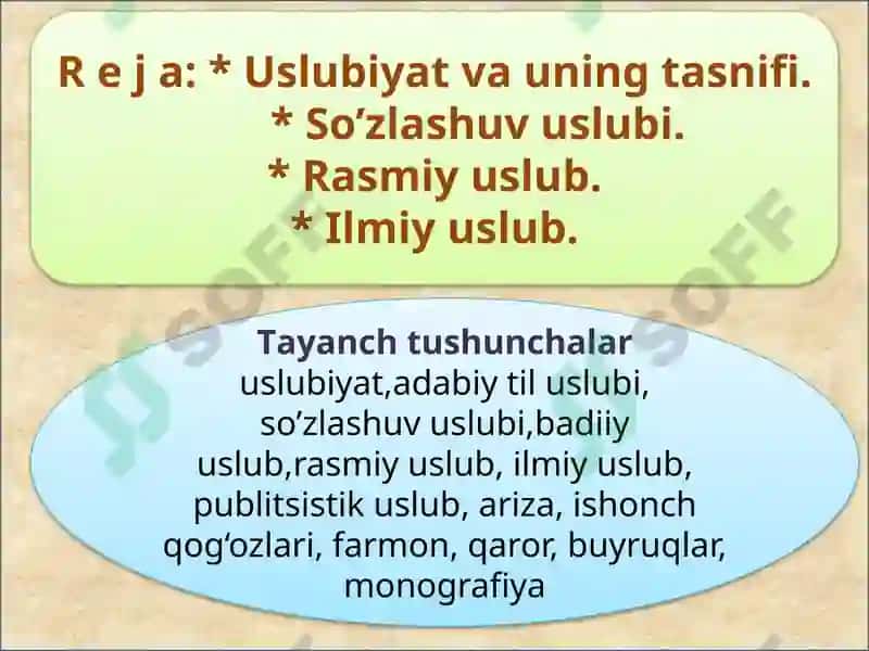 Uslubiyat va uning tasnifi 2