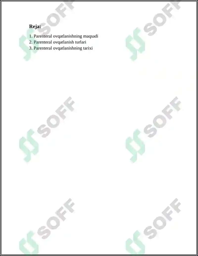 PARENTERAL OVQATLANISH VAUNING KLINIK AHAMIYATI 2