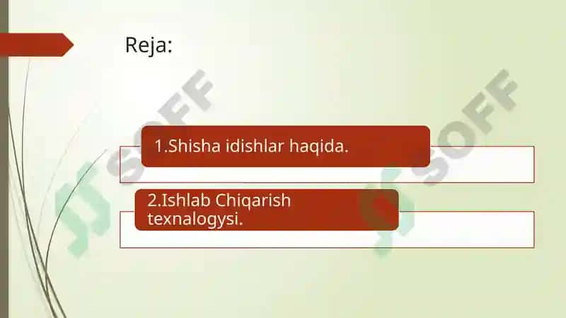 Shisha Idishlar Ishlab Chiqarish Texnologiyasi 2