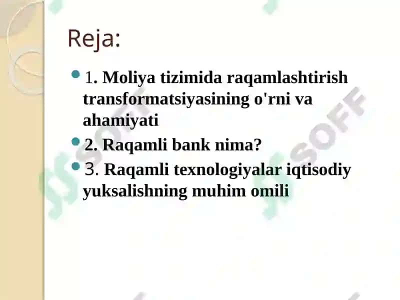 Moliyatizimi darqamlashtirish transformatsiyasi 2