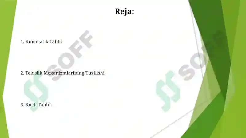 Tekis mexanizmlarni strukturaviy tahlili 2