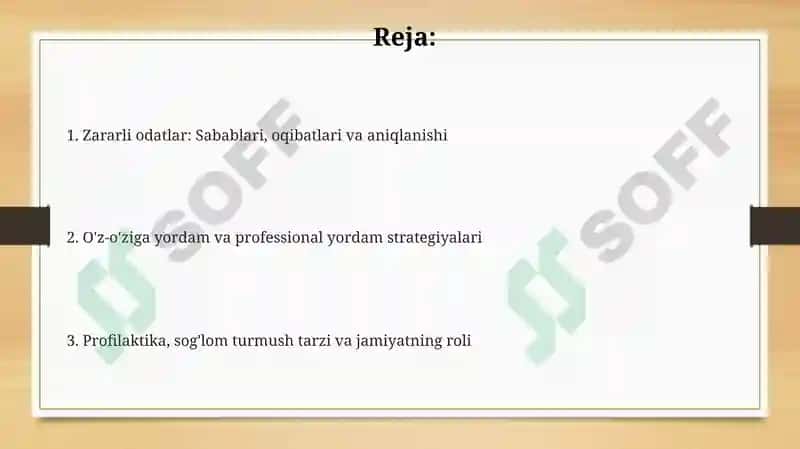 Zararli odatlardan saqlanish va oldini olish usullari 2
