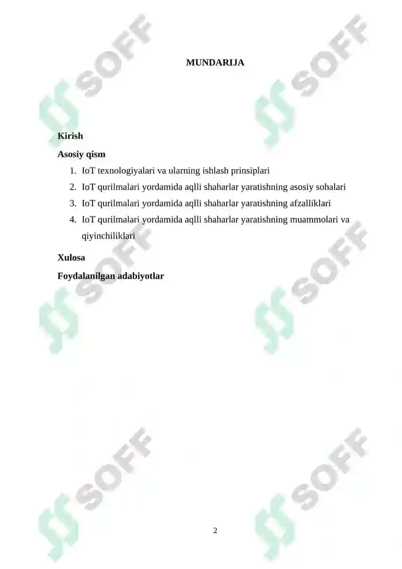 IoT qurilmalari yordamida shaharni aqlli qilish (Smart City) 2