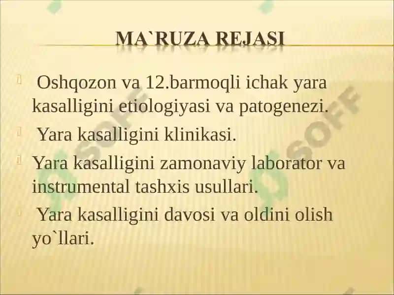 Oshqozon yara kasalligi etiologiyasi va patogenezidagi zamonaviy aspektlar 2