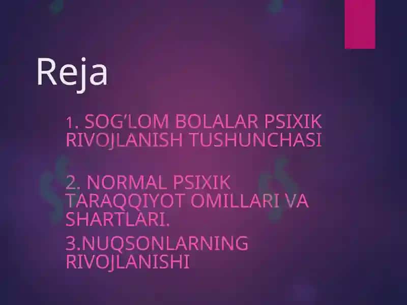 NORMAL VA NUQSONLI RIVOJLANISHNING UMUMIY, O’ZIGA XOS QONUNIYATLARI 2