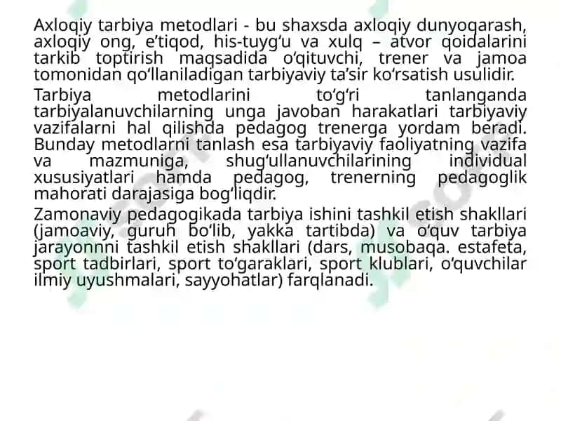 Axloqiy tarbiya metodlari 2