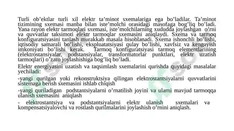 ELEKTR TARMOQLAR SXEMALARINI ISHLAB CHIQISH 2