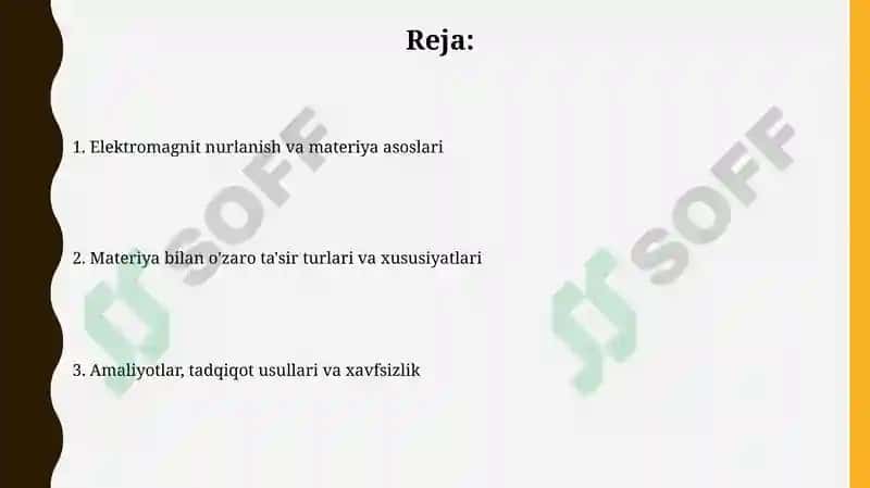 Elektromagnit nurlar va moddalarning o'zaro ta'siri 2