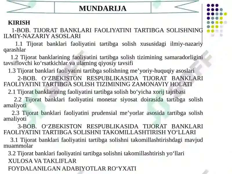 Tijorat banklari faoliyatini tartibga solishning ilmiy-nazariy asoslari 2