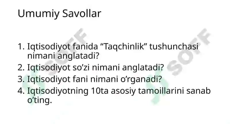 Iqtisodiyotning 10 tamoyili va Talab va taklif 2