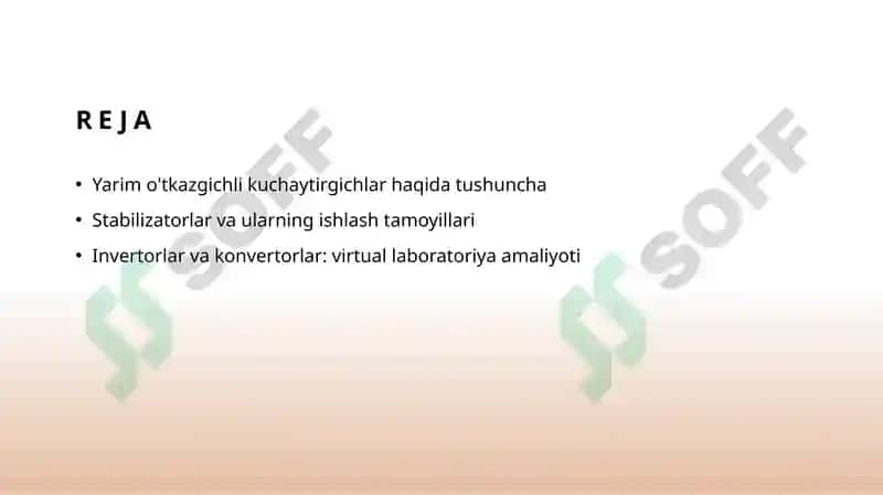 Yarim O'tkazgichli kuchaytirgichlar 2