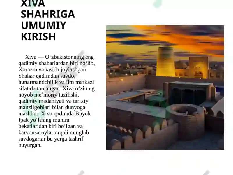 O'zbekistonning tarixiyy odgorliklariga ekskursiya 2