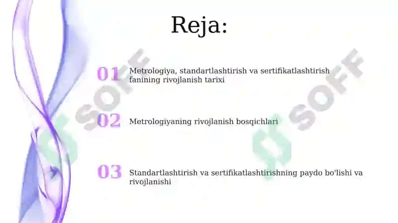 Metrologiya standartlashtirish va sertifikatlashtirish fanining rivojlanish tarixi 2