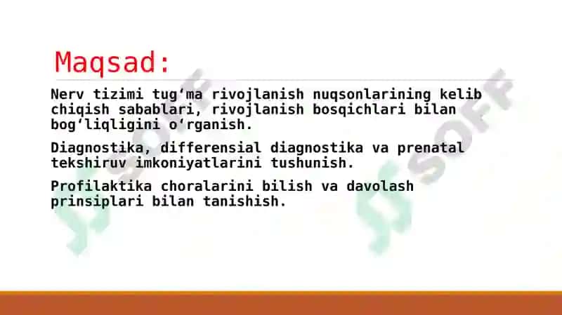 Bosh miya va orqa miyaning tug’ma rivojlanish nuqsonlari 2