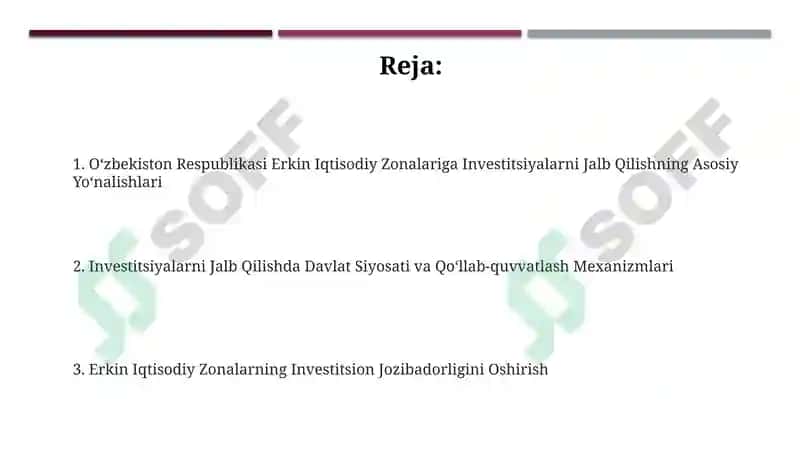 Erkin Iqtisodiy Zonalarning Rivojlanish Strategiyasi 2
