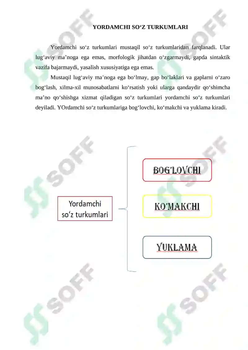 YORDAMCHI SO‘Z TURKUMLARI 2