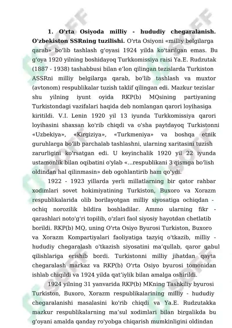 Sovetlar davrida oʻzbekistonning maqsadi ijtimoiy-siyosiy va iqtisodiy qaramlik 2