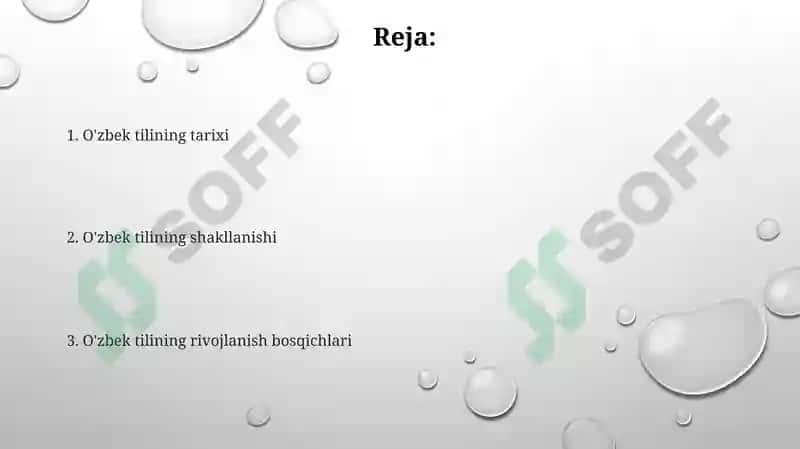 O'zbek tilining tarixi, shakllanishi va taraqqiyot bosqichlari 2