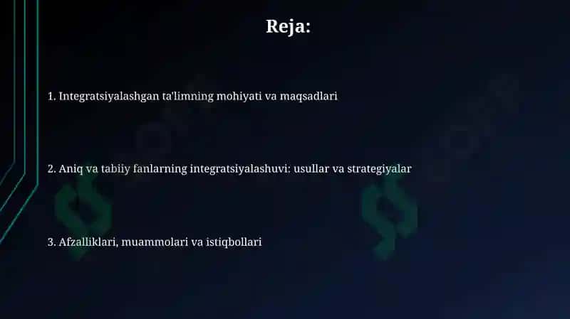 Integratsiyalashgan ta'limning mohiyati va maqsadlari 2