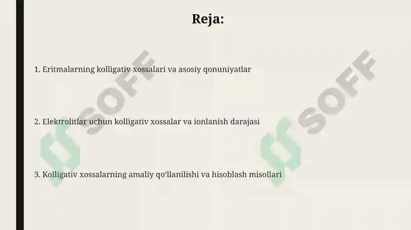 Eritmalarning kolligativ xossalari 2