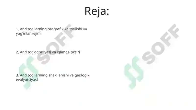 And tog'lari orografik xususiyatlari 2