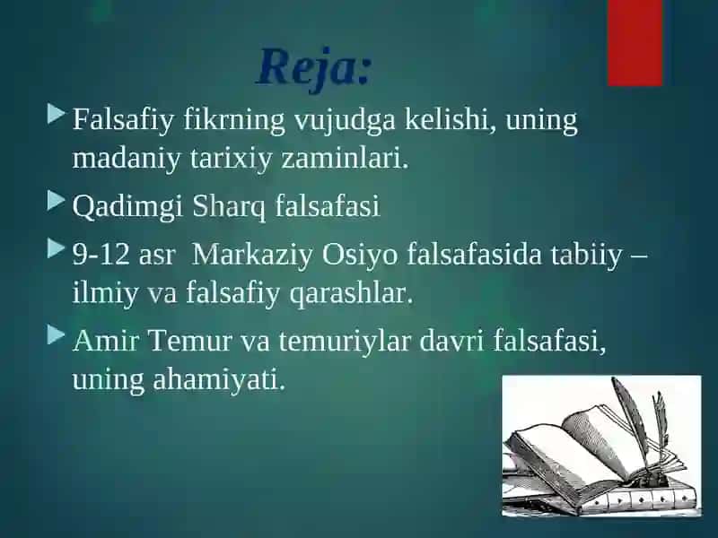 Falsaf iy tafakkur taraqqiyot bosqichlari 2