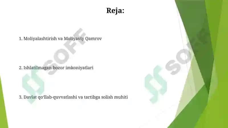 OʻZBEKISTONDA KICHIK BIZNES VA TADBIRKORLIKNI RIVOJLANTIRISH ISTIQBOLLARI 2
