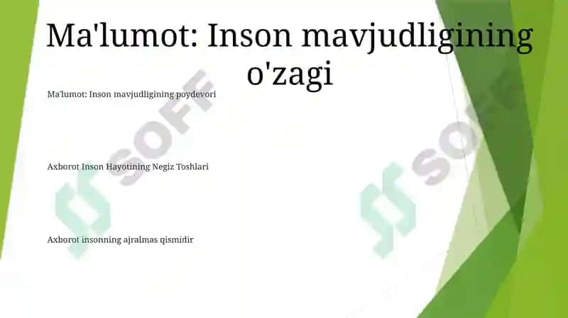 Axborot Inson Hayotining Ajralmas Qismi Sifatida 2