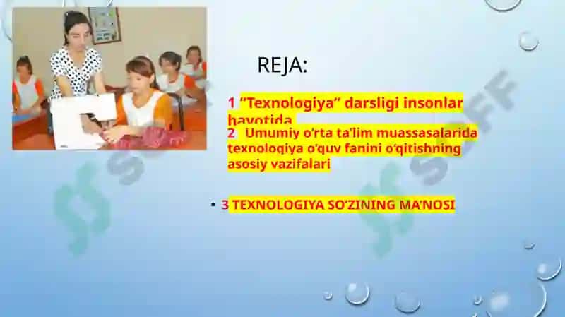 Texnologiya darslarini tashkil etish shakllari 2