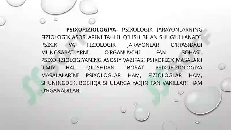 psixofiziologiyaning harakat faoliyati 2