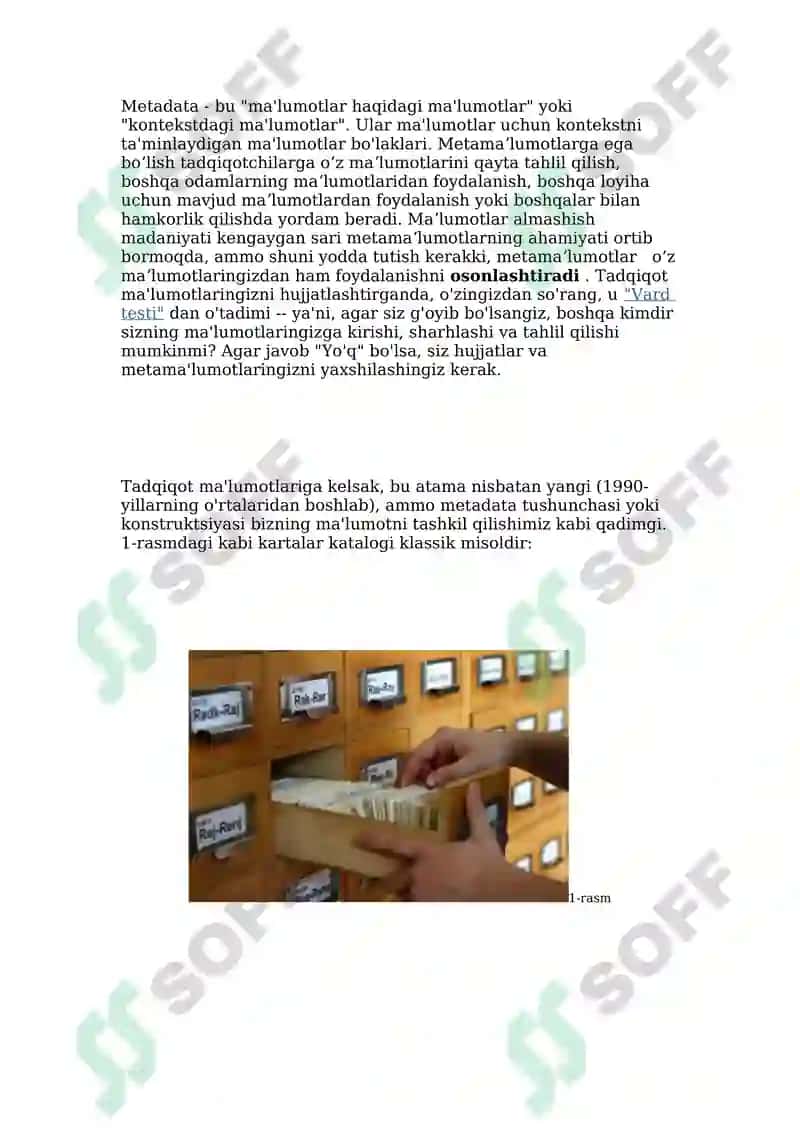 Metadata va Hujjatlar 2