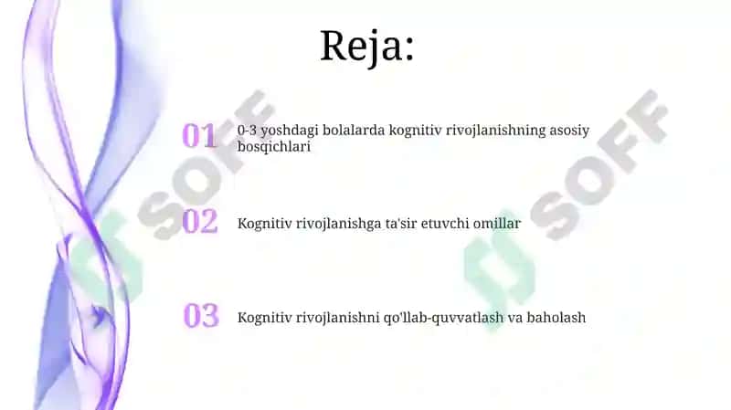 Kognitiv rivojlanishni qo'llab-quvvatlash va baholash 2