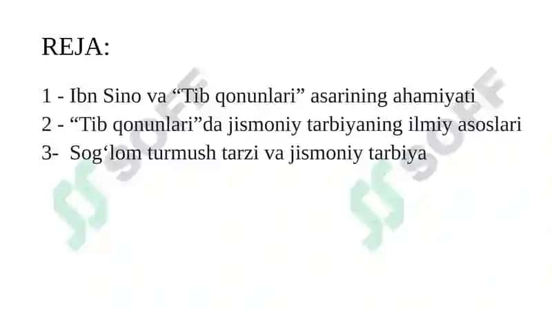 Abu Ali Ibn Sinoning “Tib qonunlari” asarida jismoniy tarbiyaning ilmiy asoslari 2