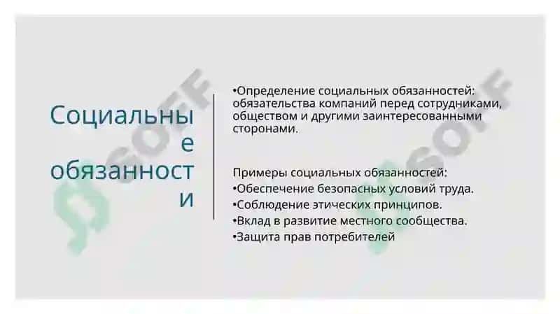 Социальные и экологические обязанности крупных фирм 2