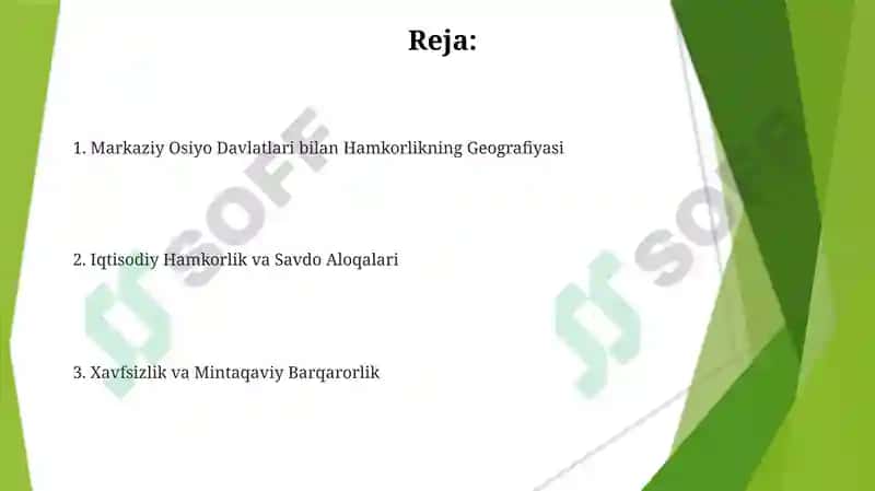 Markaziy Osiyo Davlatlari bilan Hamkorlikning Geografiyasi 2
