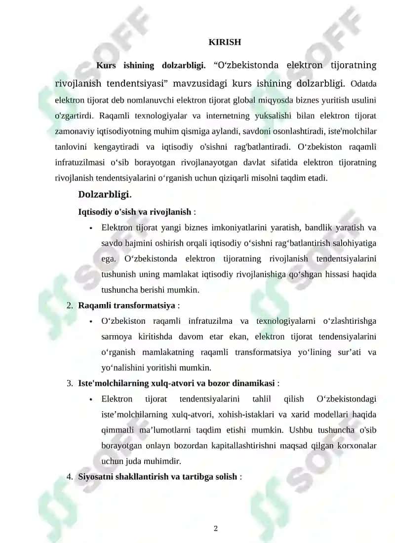 "O‘zbekistonda elektron tijoratni o‘rganishning ahamiyati" 2