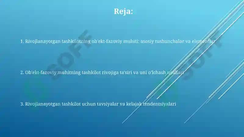 Ob'ekt-fazoviy muhitning rivojlanishida 2