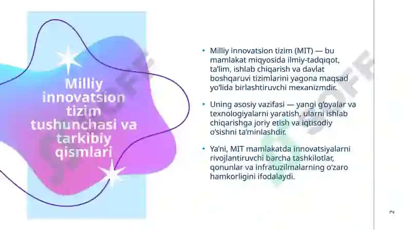 Milliy innovatsion tizimlar rivojlanishining xorijiy tajribalari 2