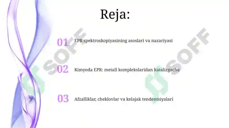 EPR-spektroskopiyaningkimyodaqo`llanilishi 2