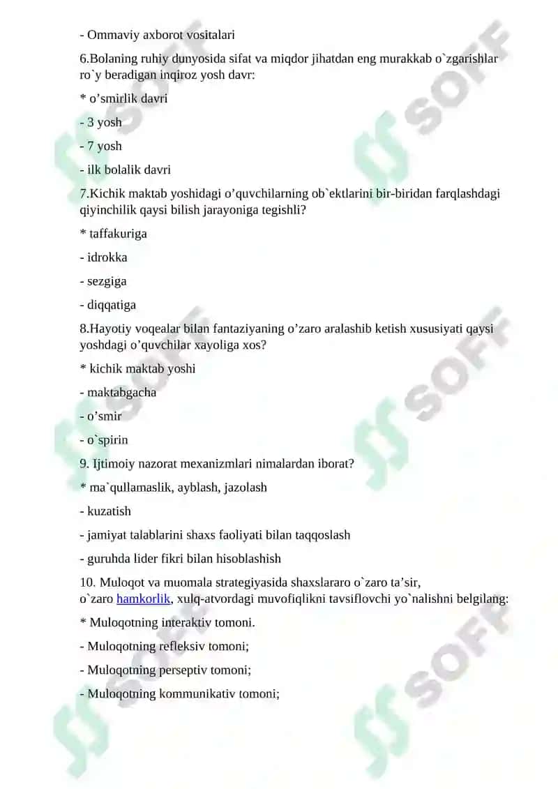 Psixofiziologiyadan testlar 2