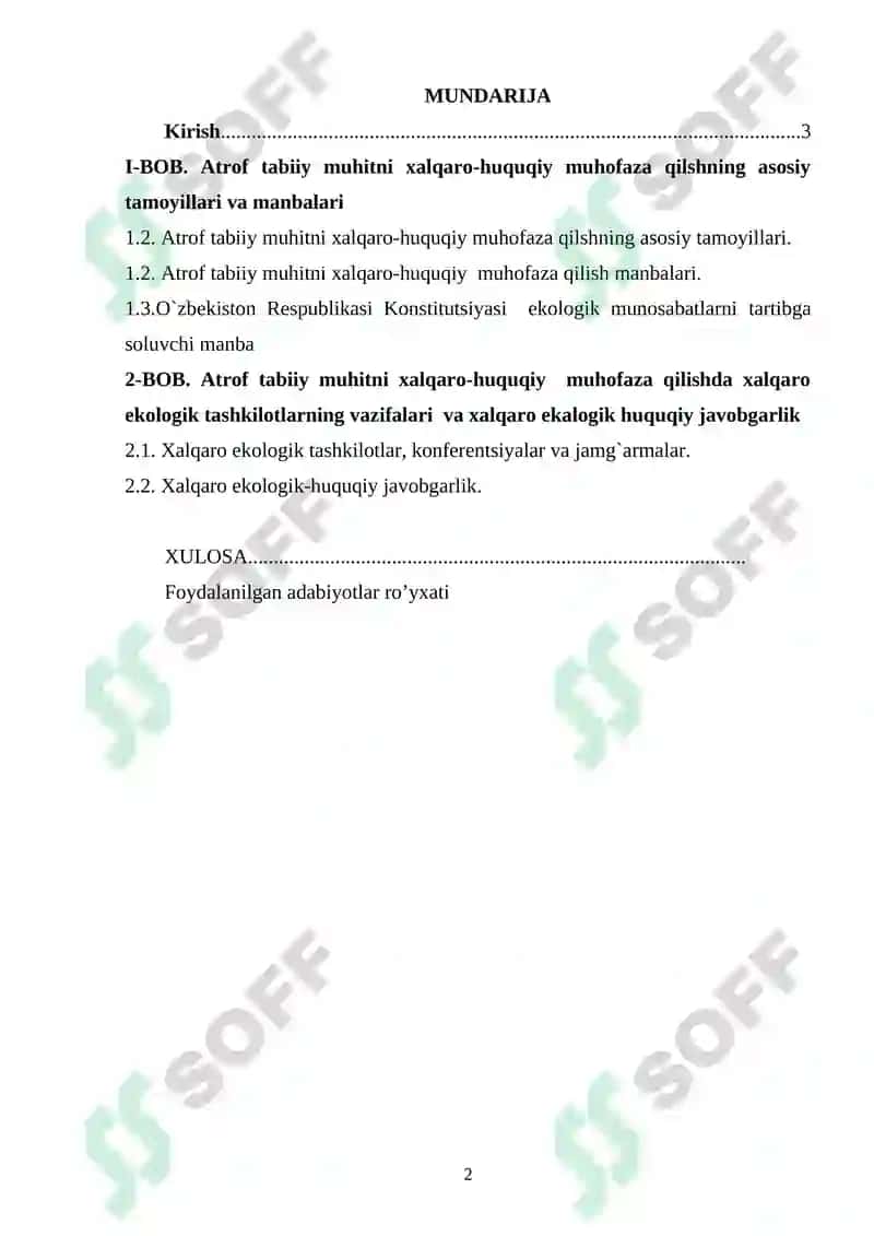 Atrof-tabiiy muhitni xalqaro muhofaza qilishning huquqiy asoslari 2