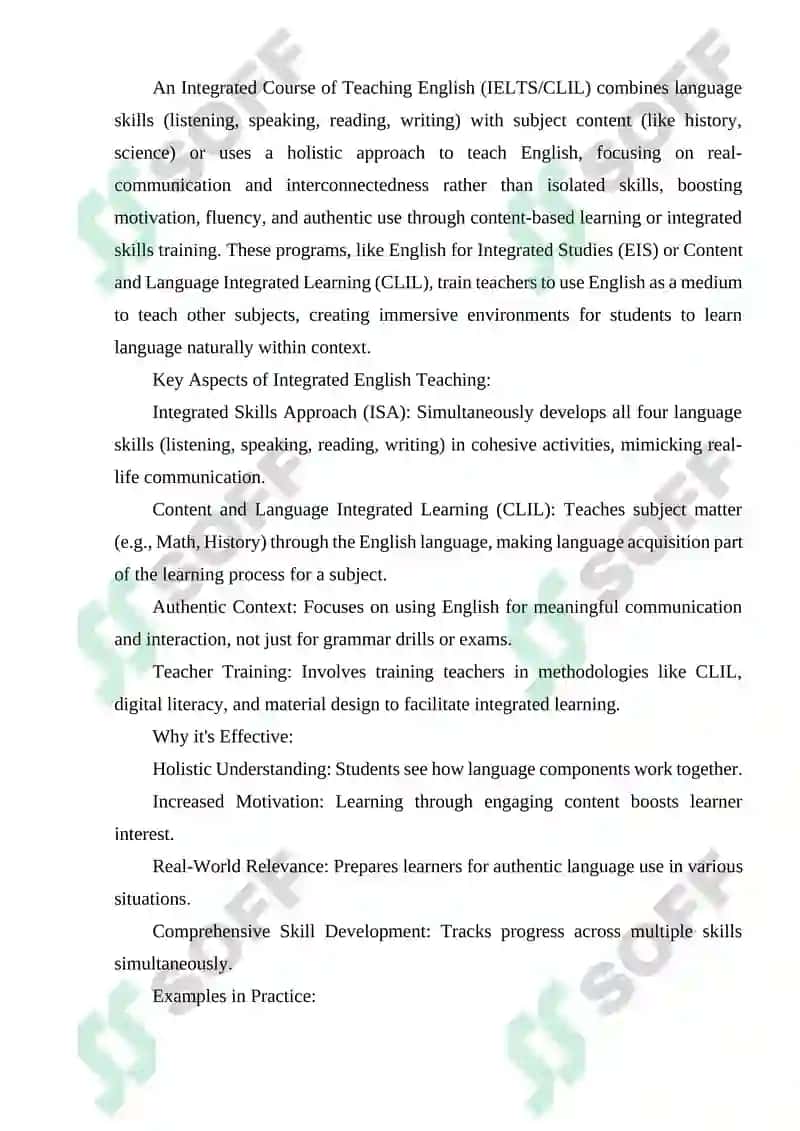 INTEGRATED COURSE OF TEACHING ENGLISH 2