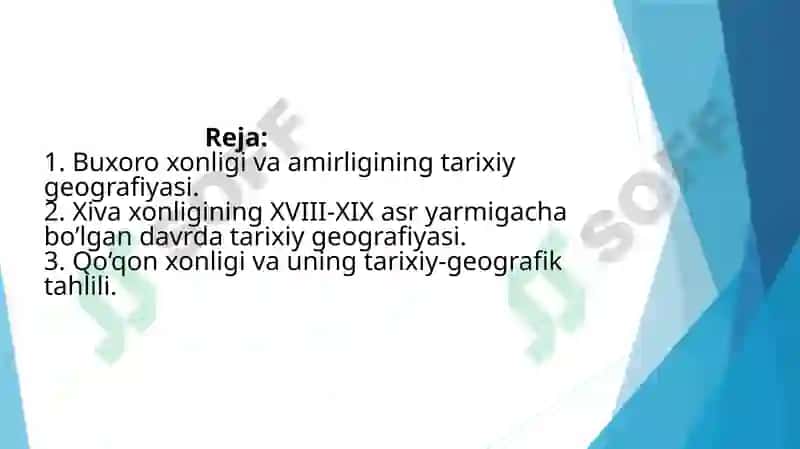 O‘rta Osiyo davlatlarining tarixiy geografiyasi 2