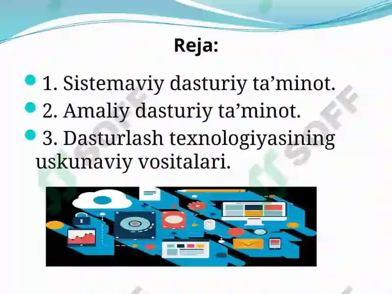 KOMPYUTER DASTURIY TA’MINOTINING KLASSIFIKATSIYASI (TASNIFI) 2