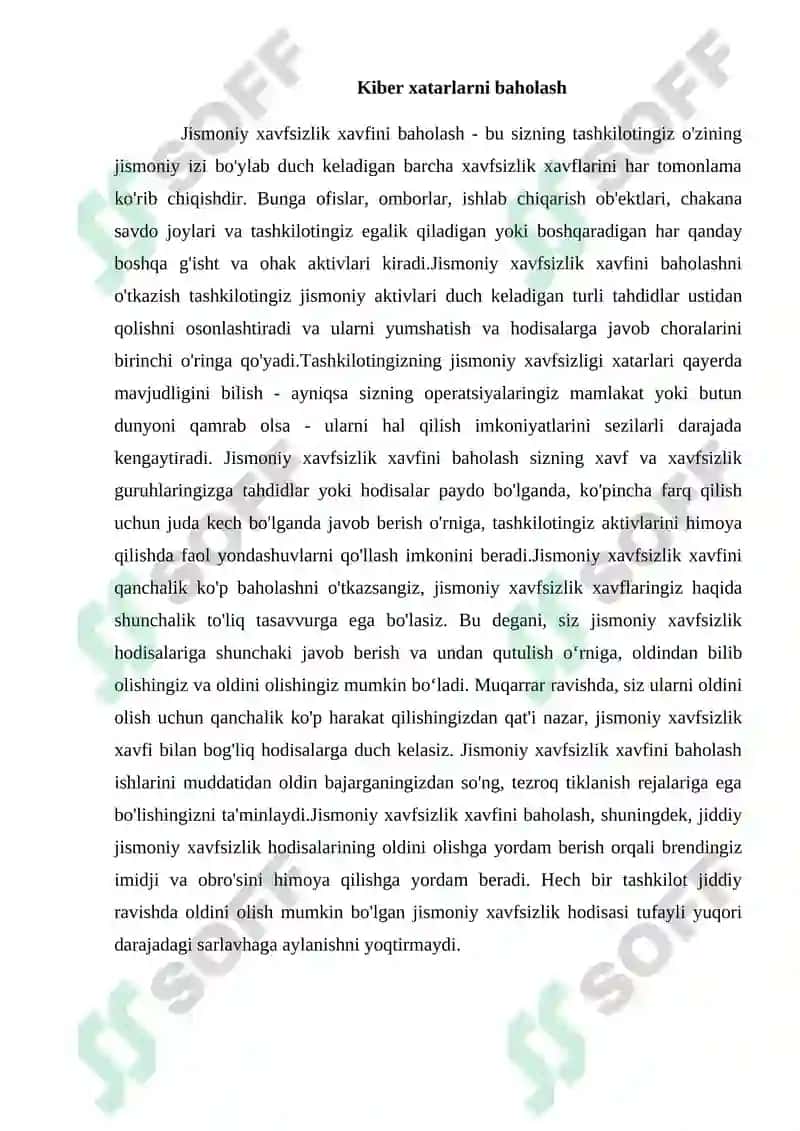 Jismoniy xavfsizlik xavfi 2